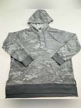 Gray Camo Hoodie Sweatshirt - Men's Casual Pullover